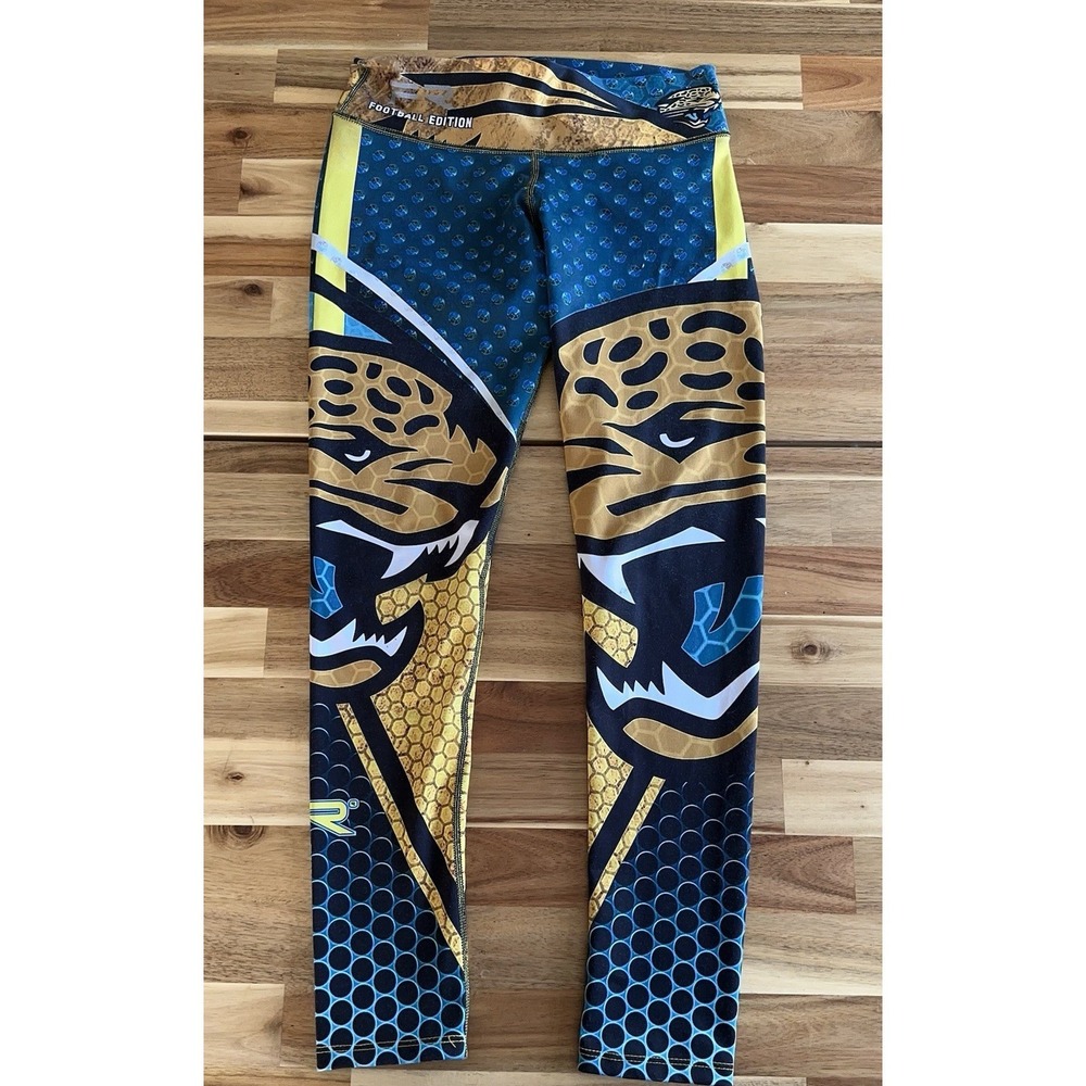 NWT Jaguars Jacksonville Fiber Football Edition NFL Crop Leggings OS Fits Most